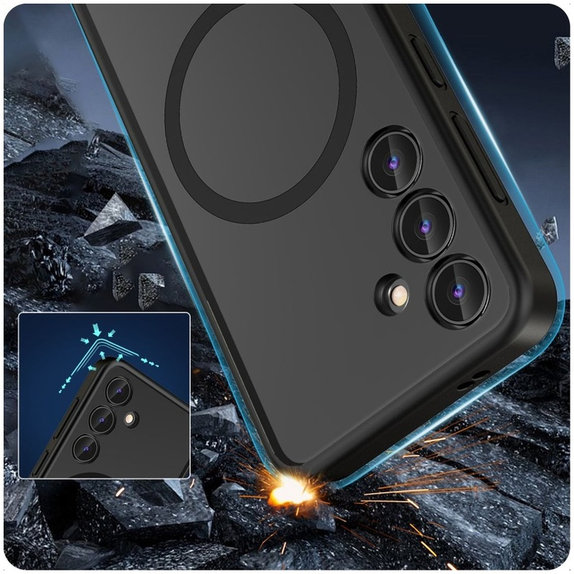 Custodia MagMat MagSafe per Samsung S24, Matte Black, Tech-Protect