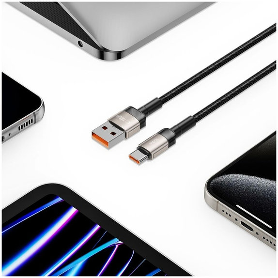 Cavo Ultraboost Evo USB-C Cable 100W/5A 200cm, Titanium, Tech-Protect