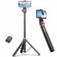 Selfie stick con treppiede L03S, bianca, Tech-Protect