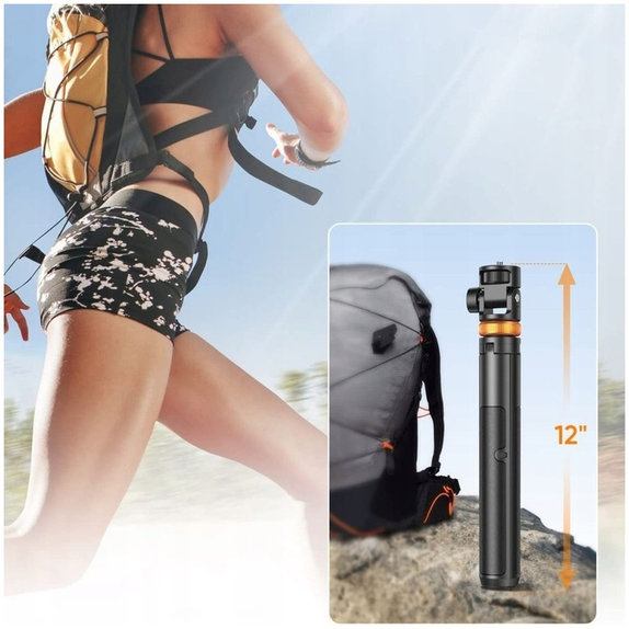 Selfie stick con treppiede L03S, bianca, Tech-Protect