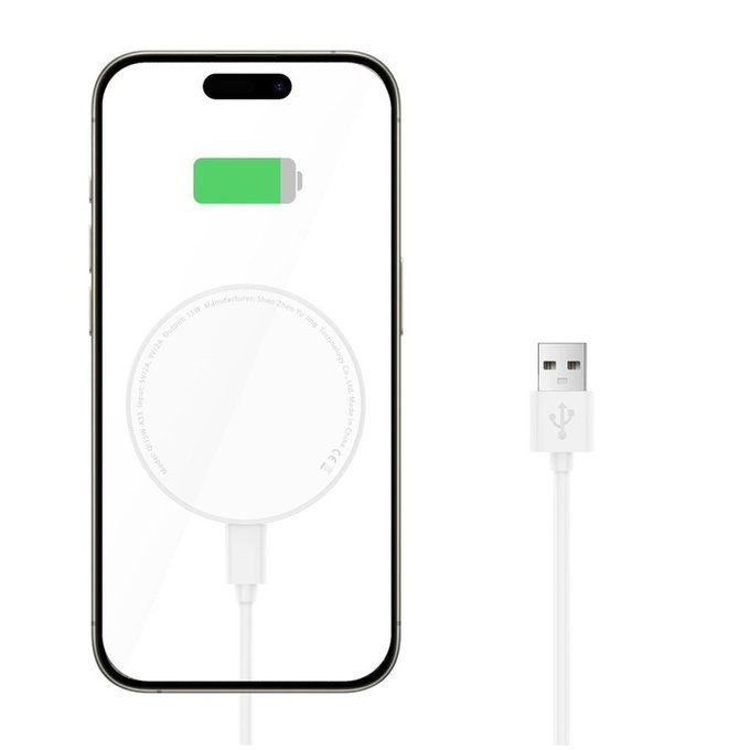 Caricatore wireless QI15W-A33 Magnetic MagSafe, bianca, Tech-Protect