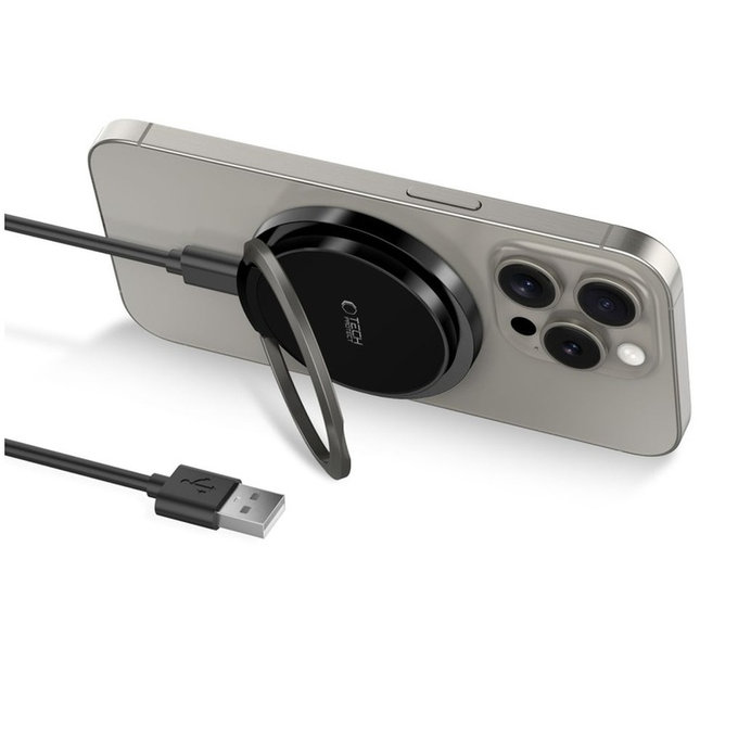 Caricatore wireless QI15W-A33 Magnetic MagSafe, nera, Tech-Protect