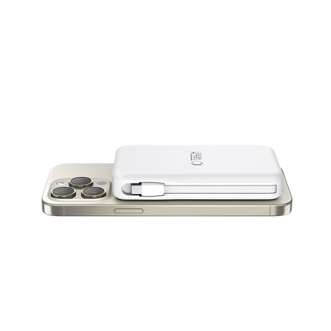 Power bank PB31 Lifemag MagSafe 10000mAh, bianca, Tech-Protect
