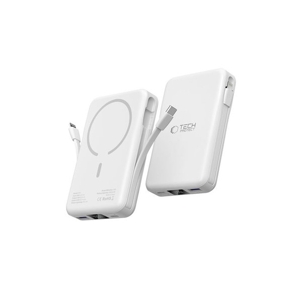 Power bank PB31 Lifemag MagSafe 10000mAh, bianca, Tech-Protect