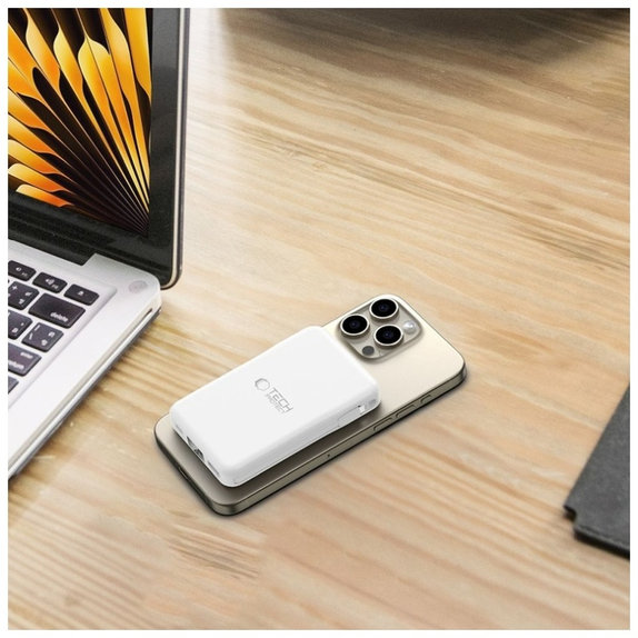 Power bank PB31 Lifemag MagSafe 10000mAh, bianca, Tech-Protect