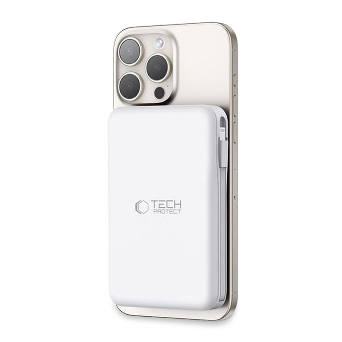Power bank PB31 Lifemag MagSafe 10000mAh, bianca, Tech-Protect
