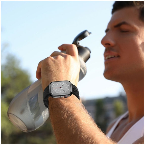 Cinturino Nylonmag per Apple Watch 8 / 9 / 10 / 11 / SE / Ultra (44 / 45 / 46 / 49 mm), nera, Tech-Protect