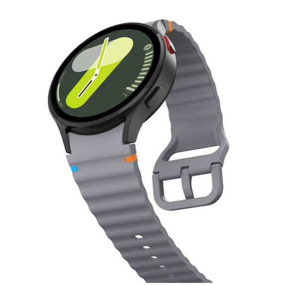 Cinturino Silicone Sport per Samsung Watch 4 / 5 / 5 Pro / 6 / 7 / FE, Crayon Grey, Tech-Protect
