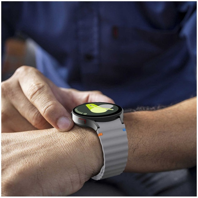 Cinturino Silicone Sport per Samsung Watch 4 / 5 / 5 Pro / 6 / 7 / FE, Crayon Grey, Tech-Protect