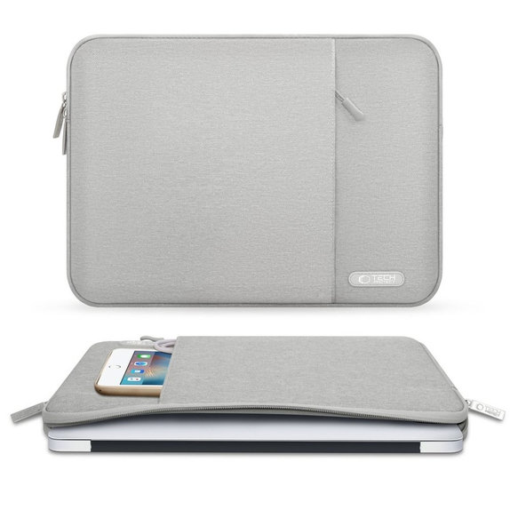 Custodia per laptop Sleevy 13-14, Crayon Grey, Tech-Protect