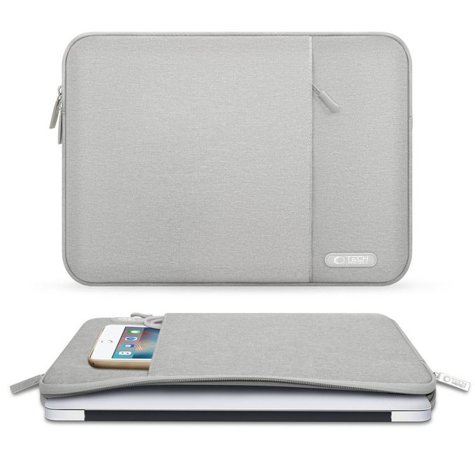 Custodia per laptop Sleevy 13-14, Crayon Grey, Tech-Protect