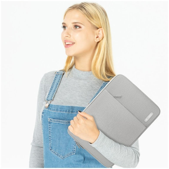 Custodia per laptop Sleevy 13-14, Crayon Grey, Tech-Protect