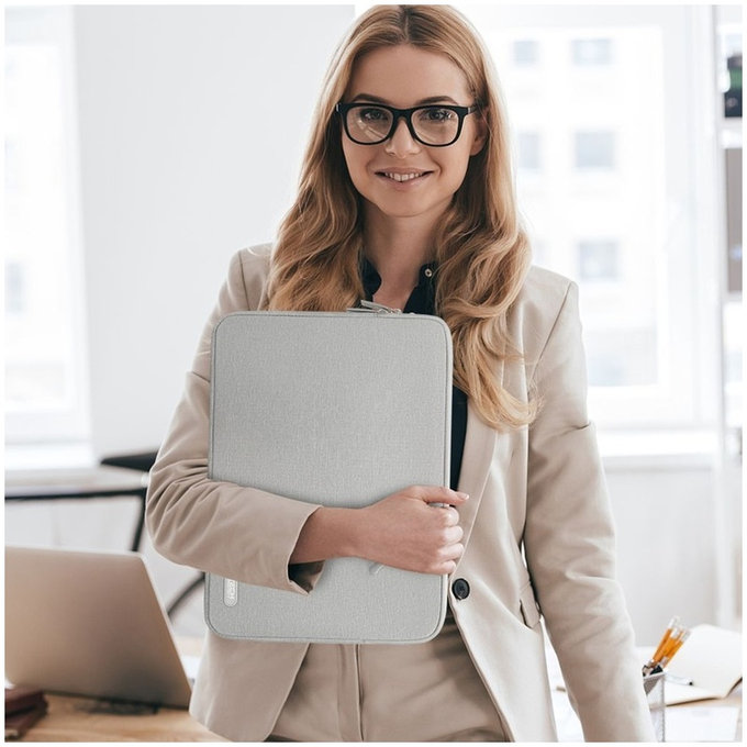 Custodia per laptop Sleevy 13-14, Crayon Grey, Tech-Protect