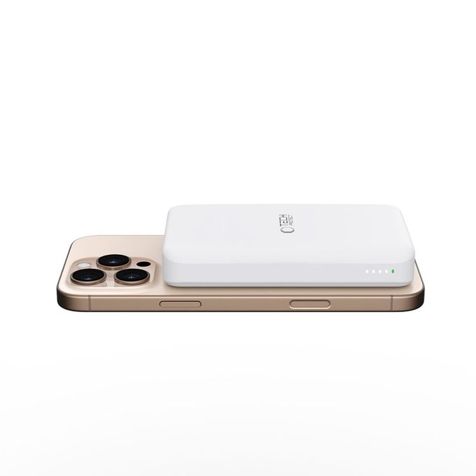 Power bank PB24 Lifemag Qi2 MagSafe 10000mAh, bianca, Tech-Protect