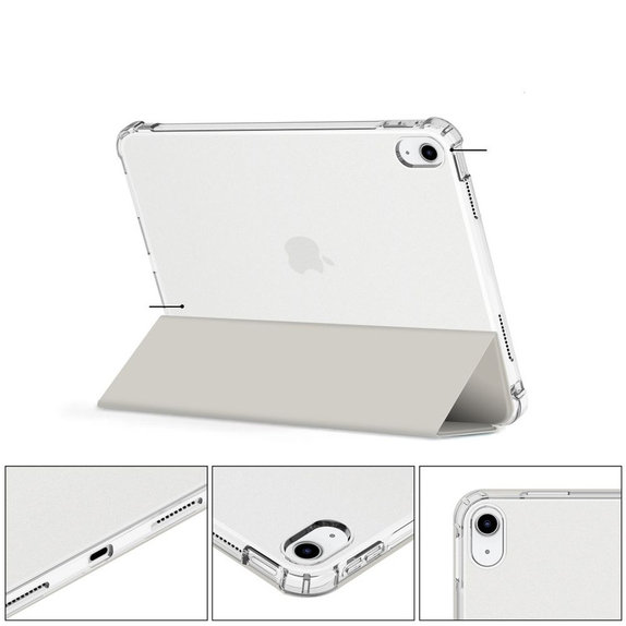 Custodia Sc Pen Hybrid per iPad 10.9" 10 / 2022 / 11" 11 / 2025, Crystal Silver, Tech-Protect