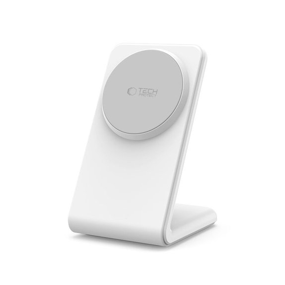 Caricatore wireless QI15W-A38 Magnetic MagSafe, bianca, Tech-Protect