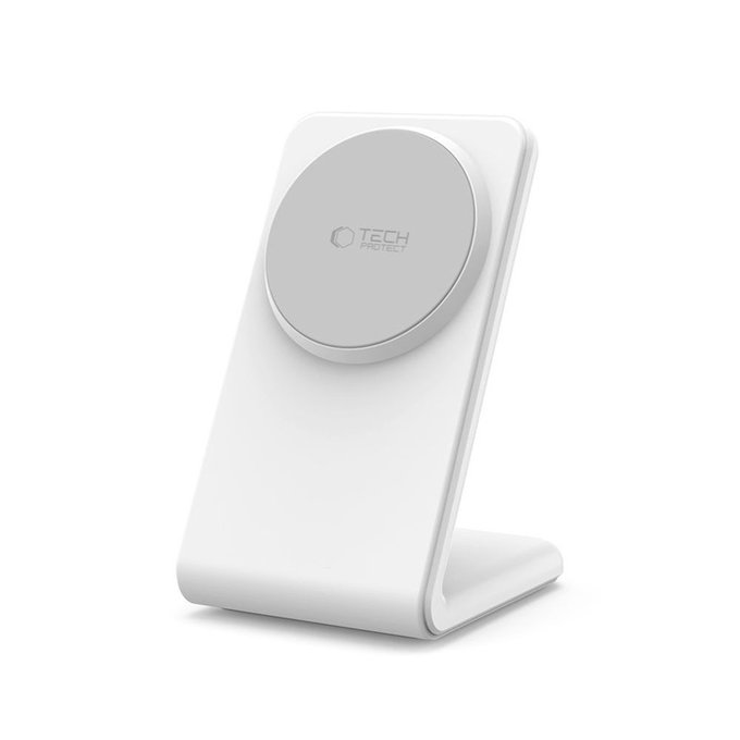 Caricatore wireless QI15W-A38 Magnetic MagSafe, bianca, Tech-Protect
