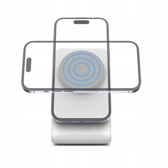 Caricatore wireless QI15W-A38 Magnetic MagSafe, bianca, Tech-Protect