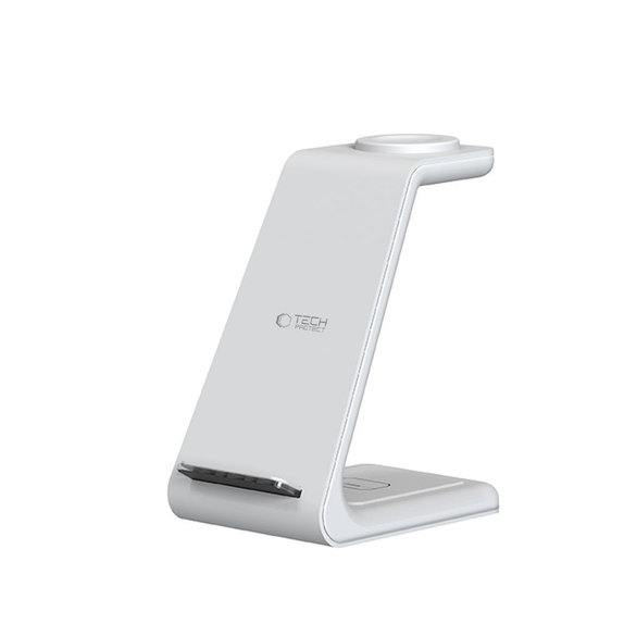 Caricatore wireless QI15W-A36 3IN1 for Apple, bianca, Tech-Protect