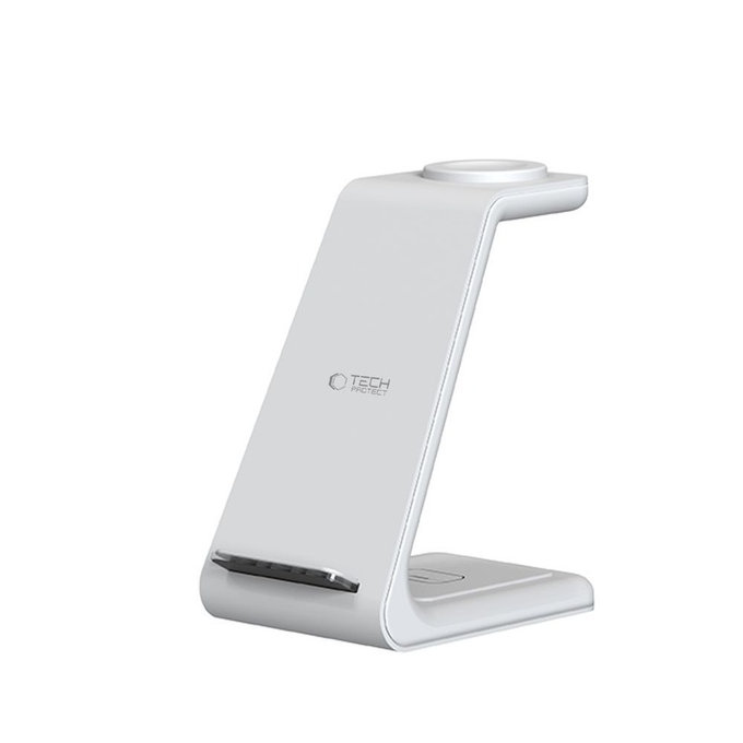 Caricatore wireless QI15W-A36 3IN1 for Apple, bianca, Tech-Protect