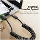 Cavo UB20T Ultraboost USB-C Cable PD 100W / 5A 180CM, nera, Tech-Protect