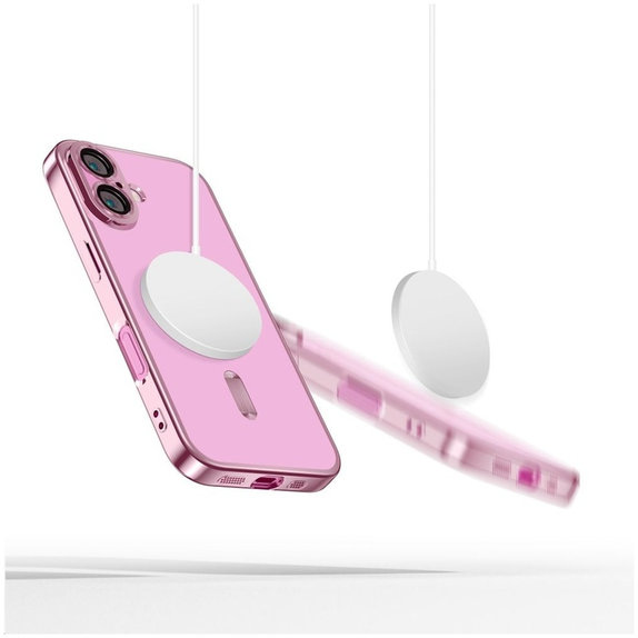 Custodia MagFlex MagSafe per iPhone 16 Shiny Rose, Tech-Protect