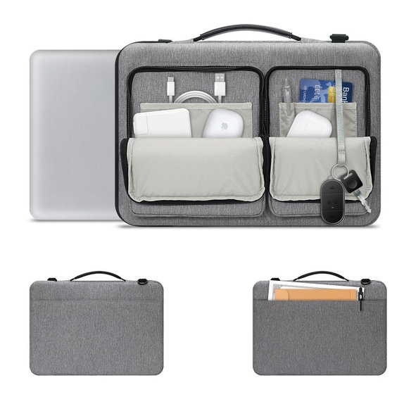 Custodia per laptop Defender Bag 13-14, Crayon Grey, Tech-Protect