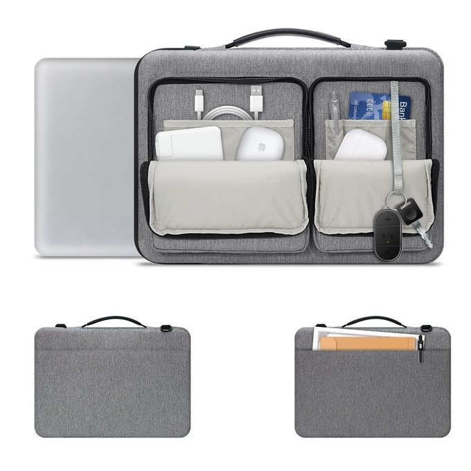 Custodia per laptop Defender Bag 13-14, Crayon Grey, Tech-Protect