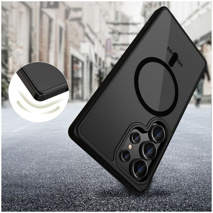Cover MagMat MagSafe per Galaxy S25 Ultra, Matte Black, Tech-Protect