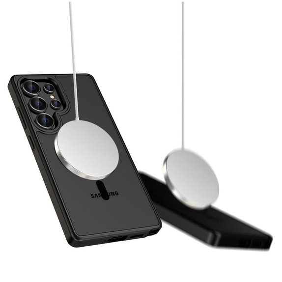 Cover MagMat MagSafe per Galaxy S25 Ultra, Matte Black, Tech-Protect