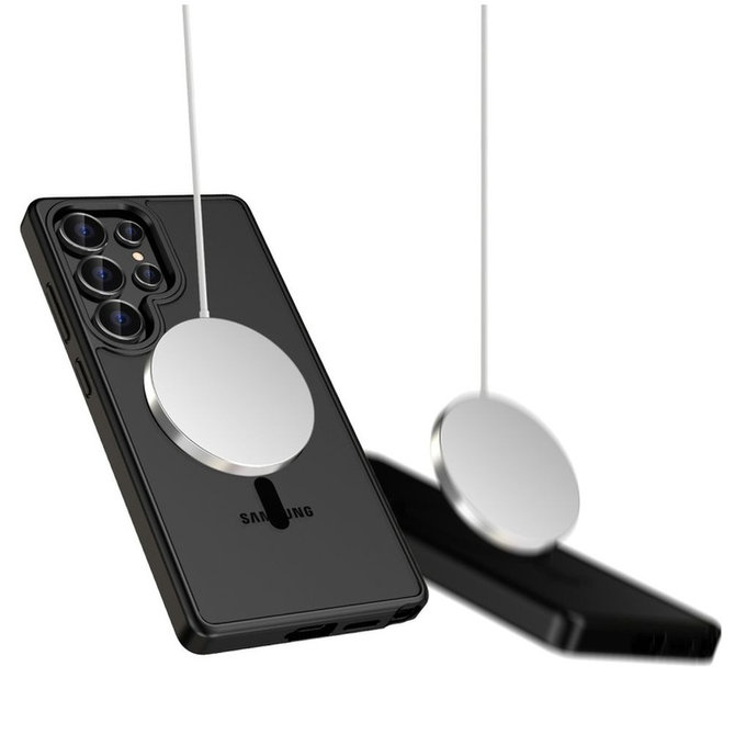 Cover MagMat MagSafe per Galaxy S25 Ultra, Matte Black, Tech-Protect