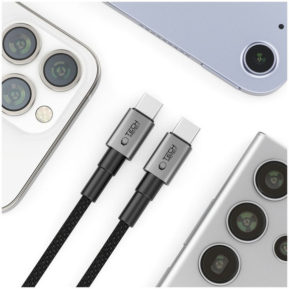 Cavo Ultraboost Dna USB-C Cable PD 100W / 5A 300cm, Iron Grey, Tech-Protect