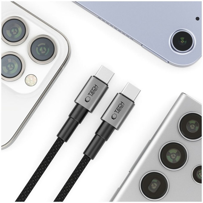 Cavo Ultraboost Dna USB-C Cable PD 100W / 5A 300cm, Iron Grey, Tech-Protect