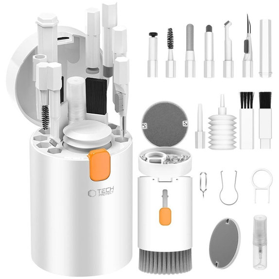 Kit di pulizia CS01 20 in 1 per dispositivi elettronici, bianco, Tech-Protect