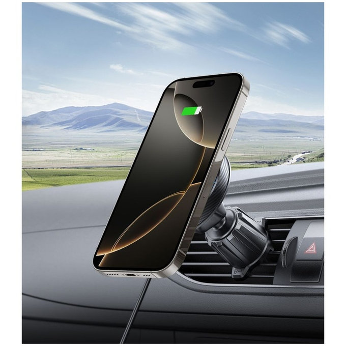 Supporto auto MM15W-V4 Magnetic MagSafe Dashboard & Vent 15W, nera, Tech-Protect