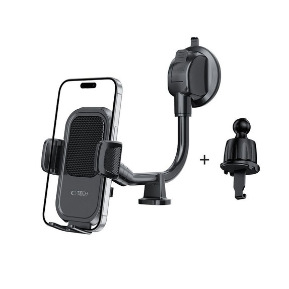 Supporto auto V8 Universal Long Arm Dashboard & Windshield, nera, Tech-Protect
