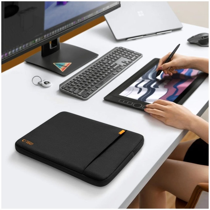 Custodia per laptop Defender 13-14, nera, Tech-Protect
