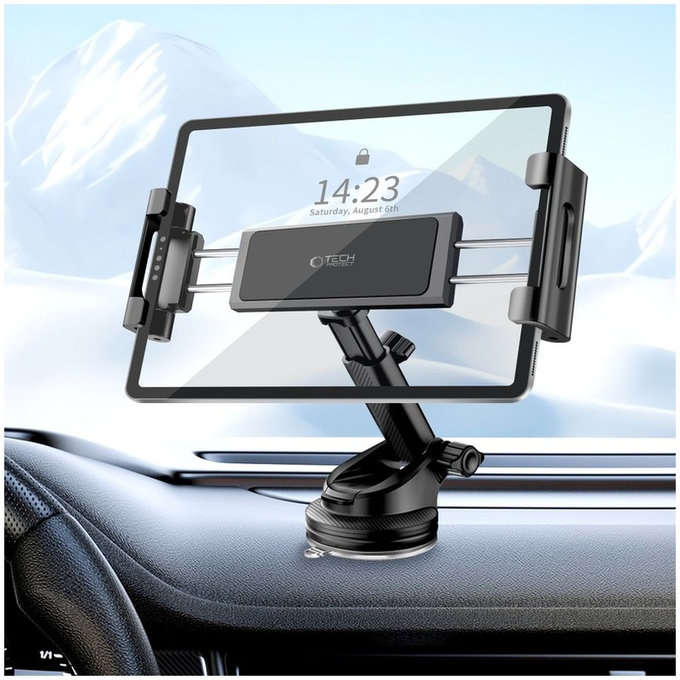 Supporto auto V4 Universal Windshield & Dashboard for Tablet, nera, Tech-Protect
