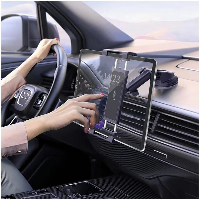 Supporto auto V4 Universal Windshield & Dashboard for Tablet, nera, Tech-Protect