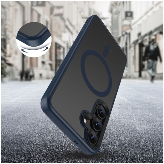 Custodia MagMat MagSafe per Samsung S25, Matte Navy, Tech-Protect
