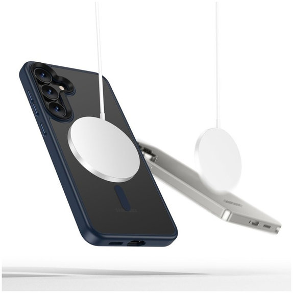 Custodia MagMat MagSafe per Samsung S25, Matte Navy, Tech-Protect