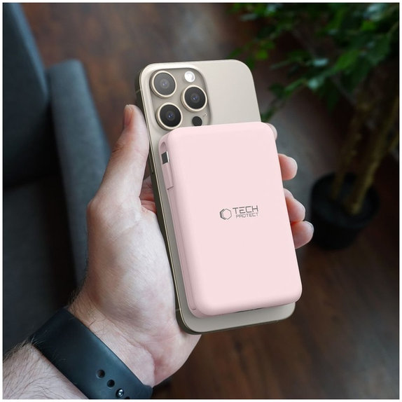 Power bank PB31 Lifemag MagSafe 10000mAh, rosa, Tech-Protect