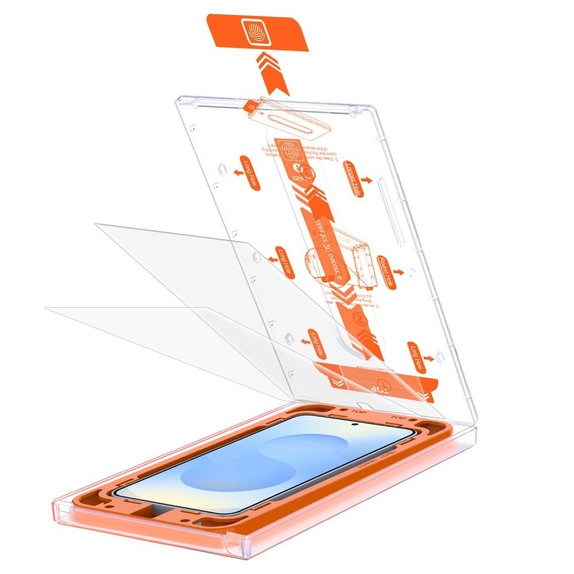 Vetro temperato Quick Set+ 2-PACK per Samsung S24 / S25, trasparente, Tech-Protect