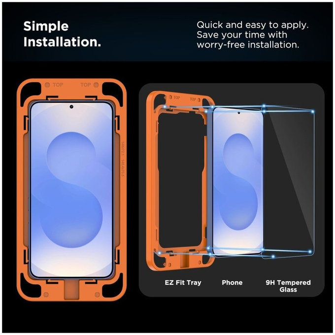 Vetro temperato Quick Set+ 2-PACK per Samsung S24 / S25, trasparente, Tech-Protect