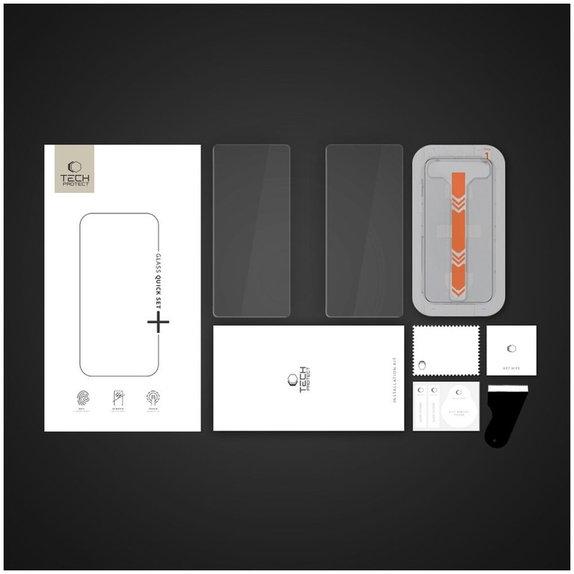 Vetro temperato Quick Set+ 2-PACK per Samsung S24 / S25, trasparente, Tech-Protect