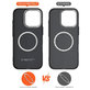 Custodia Ion Carbon MagSafe per Samsung S25 Ultra, nera/argento, Tech-Protect