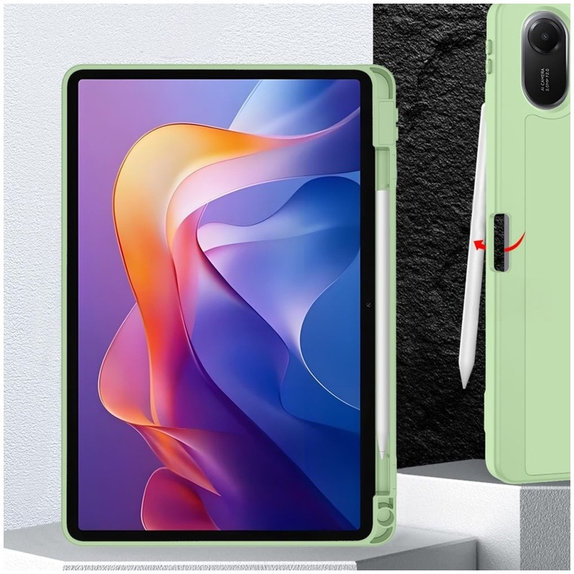 Custodia Sc Pen per Xiaomi Redmi Pad 2 11.0 Matcha Green, Tech-Protect