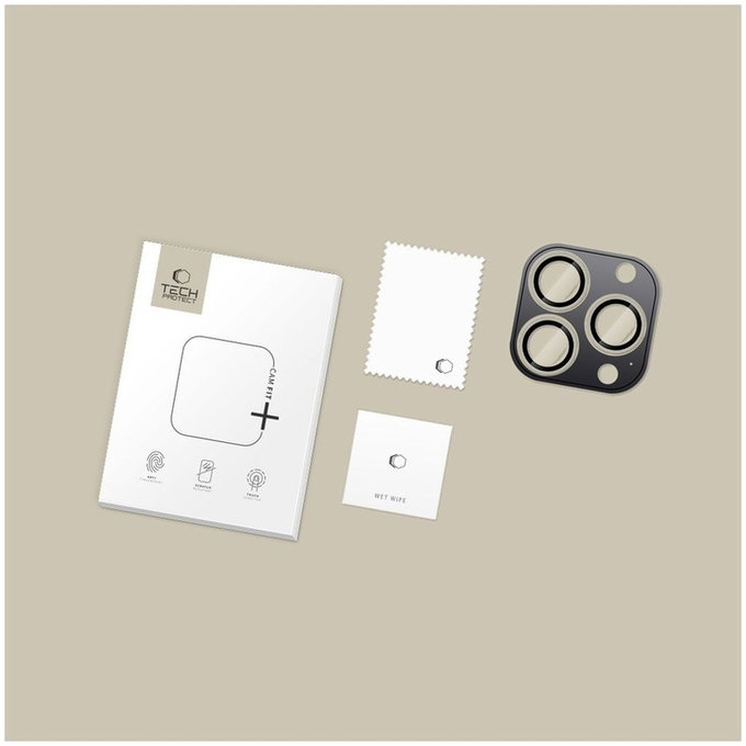 Protezione fotocamera Camring Fit+ per iPhone 14 Pro / Max / 15 Pro / Max / 16 Pro / Max / 17 Pro / Max, trasparente, Tech-Protect