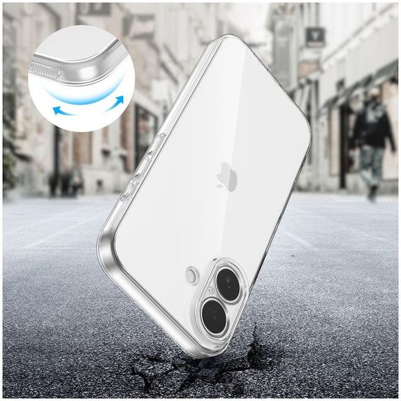 Custodia protettiva FlexAir per iPhone 17, číre, Tech-Protect