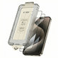 Vetro temperato Quick Set+ 2-PACK per iPhone 15 Pro, nera, Tech-Protect
